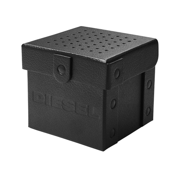 DIESEL BAMF DZ7448 BLACK LEATHER STRAP IRIDESCENT CHRONOGRAPH MEN'S WATCH - Picture 7 of 7